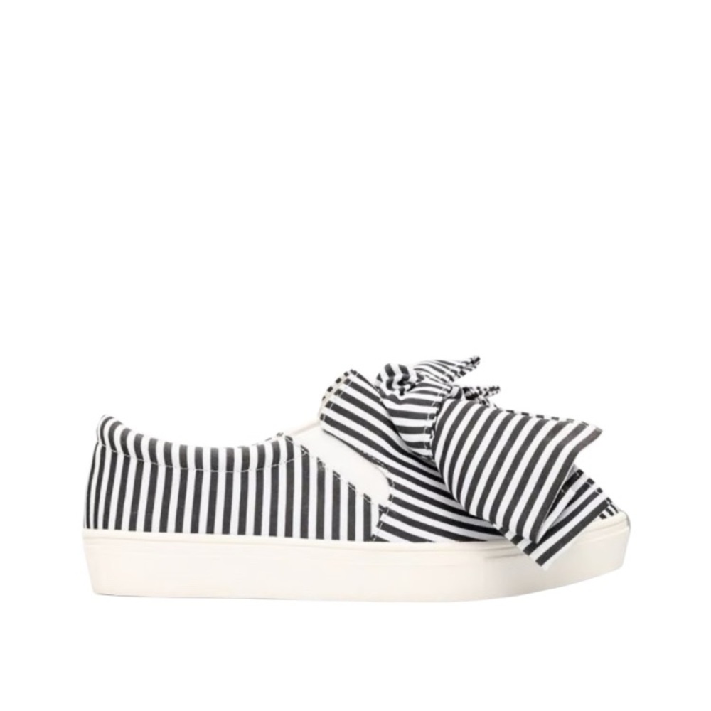 Fashion Nova Striped Bow Sneakers